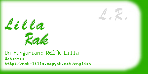 lilla rak business card